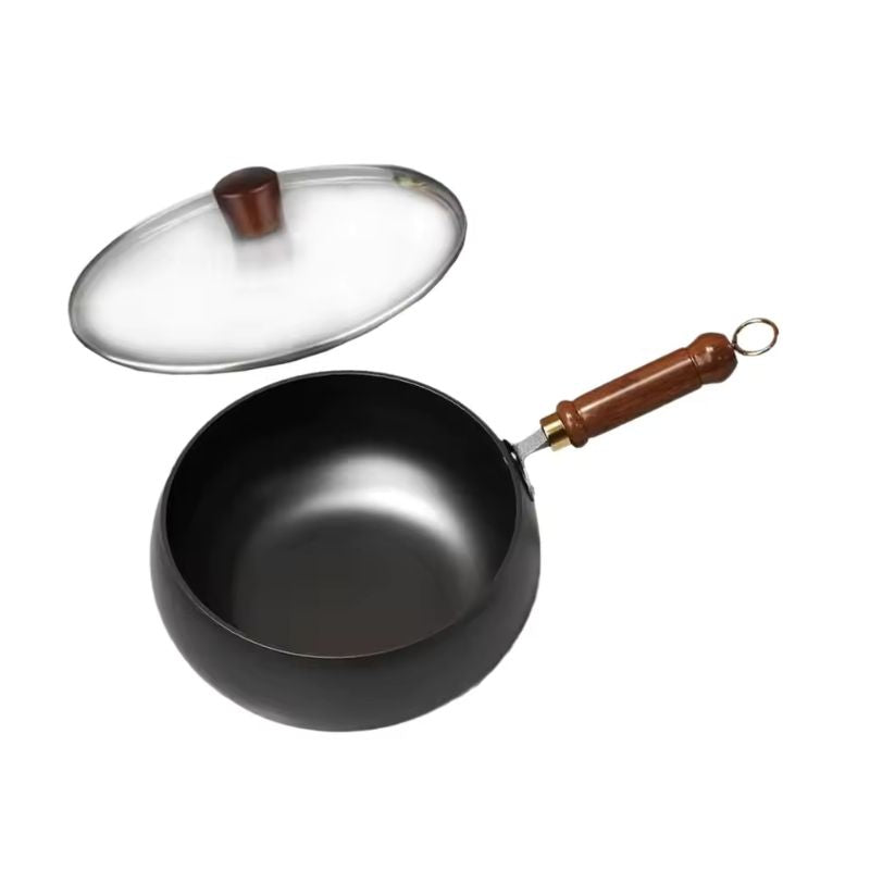 Okinawa ® Sartén de hierro con mango de madera.